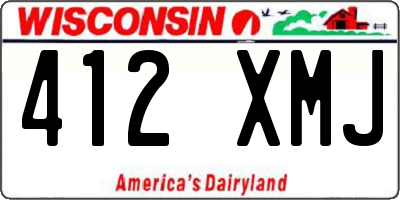 WI license plate 412XMJ