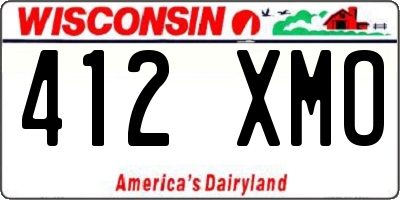 WI license plate 412XMO