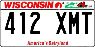 WI license plate 412XMT