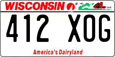 WI license plate 412XOG