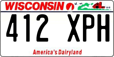 WI license plate 412XPH
