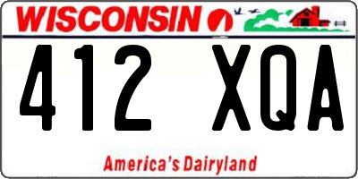 WI license plate 412XQA