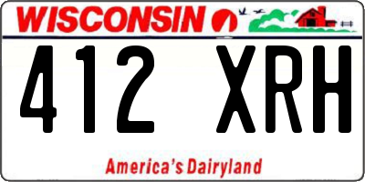 WI license plate 412XRH