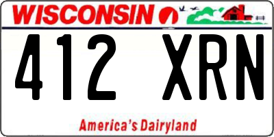 WI license plate 412XRN
