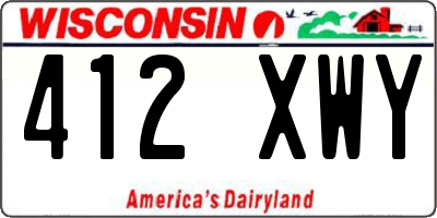 WI license plate 412XWY