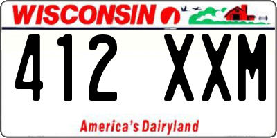 WI license plate 412XXM