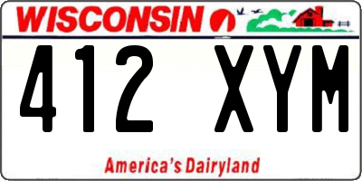 WI license plate 412XYM
