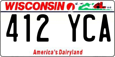 WI license plate 412YCA