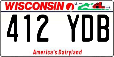 WI license plate 412YDB