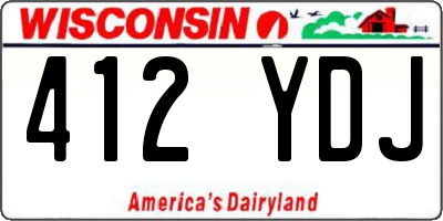 WI license plate 412YDJ