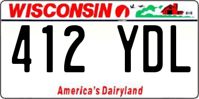 WI license plate 412YDL