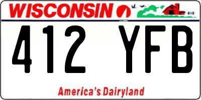 WI license plate 412YFB