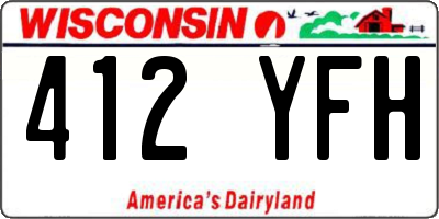 WI license plate 412YFH