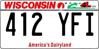 WI license plate 412YFI