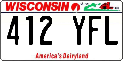 WI license plate 412YFL