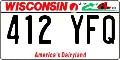 WI license plate 412YFQ