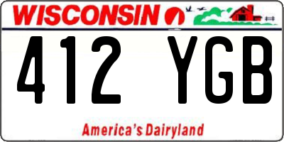 WI license plate 412YGB