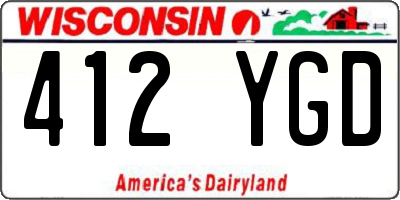 WI license plate 412YGD
