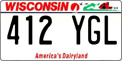 WI license plate 412YGL