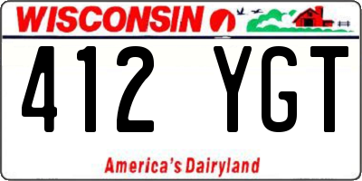 WI license plate 412YGT