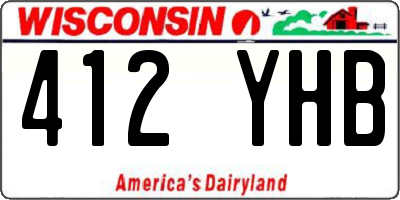 WI license plate 412YHB