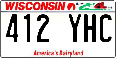 WI license plate 412YHC