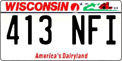 WI license plate 413NFI