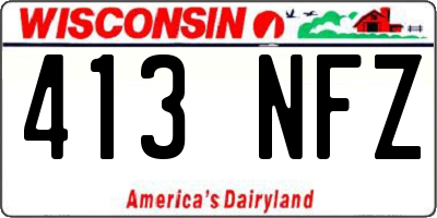 WI license plate 413NFZ
