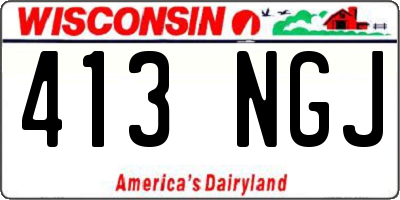 WI license plate 413NGJ