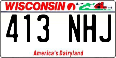 WI license plate 413NHJ