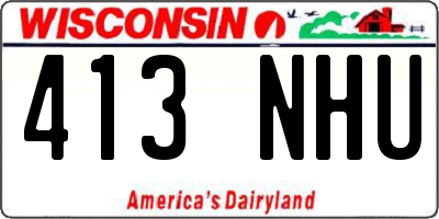WI license plate 413NHU