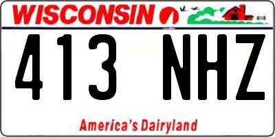 WI license plate 413NHZ