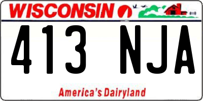 WI license plate 413NJA