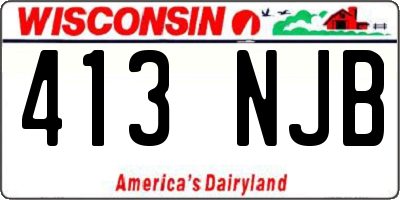 WI license plate 413NJB