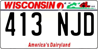 WI license plate 413NJD