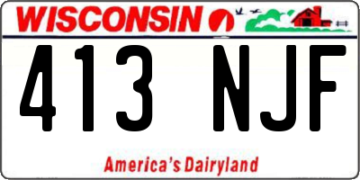 WI license plate 413NJF