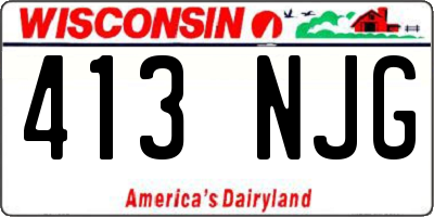 WI license plate 413NJG
