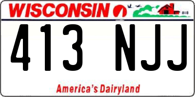 WI license plate 413NJJ