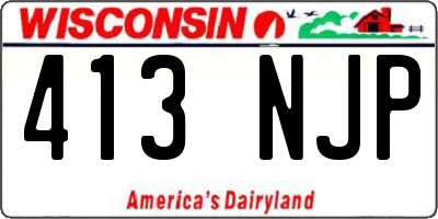 WI license plate 413NJP