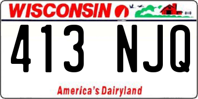 WI license plate 413NJQ