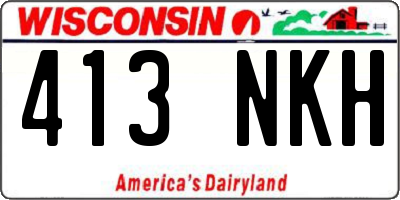 WI license plate 413NKH