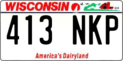 WI license plate 413NKP