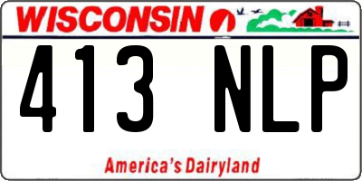 WI license plate 413NLP