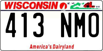 WI license plate 413NMO