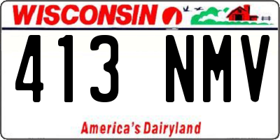 WI license plate 413NMV