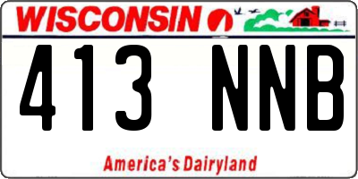 WI license plate 413NNB