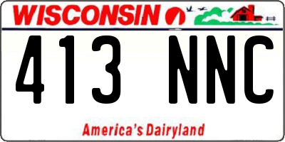 WI license plate 413NNC