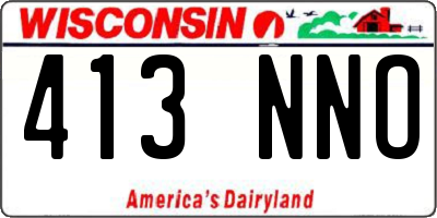 WI license plate 413NNO