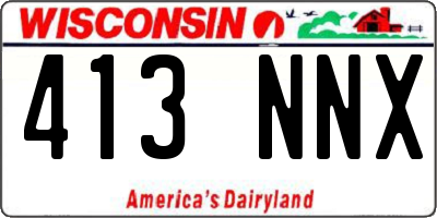 WI license plate 413NNX