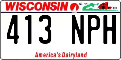 WI license plate 413NPH